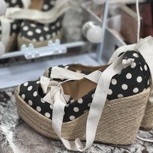 Christian Louboutin Polka Dot Wedges